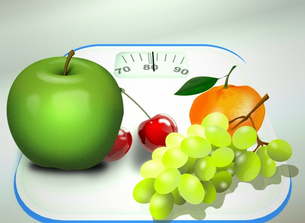Frutas e bagas na escala